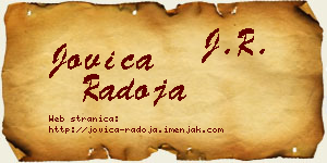 Jovica Radoja vizit kartica